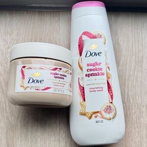 Limited Edition Dove Sugar Cookie Sprinkle Body Wash and Body Scrub Set NEW 🏷️